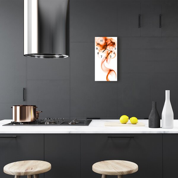 Ceas de perete din sticla vertical Fum val culoare art