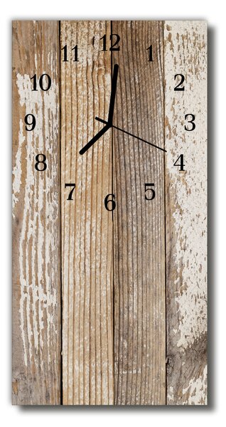 Ceas de perete din sticla vertical Lemn maro