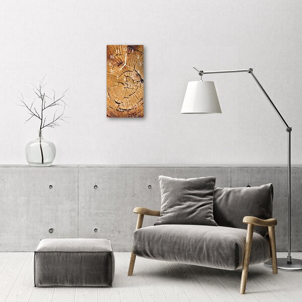 Ceas de perete din sticla vertical Lemn maro borcanele