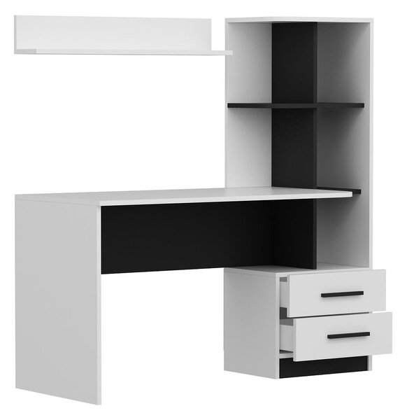 Masă PC Aslan (Alb + Negru). 1088786