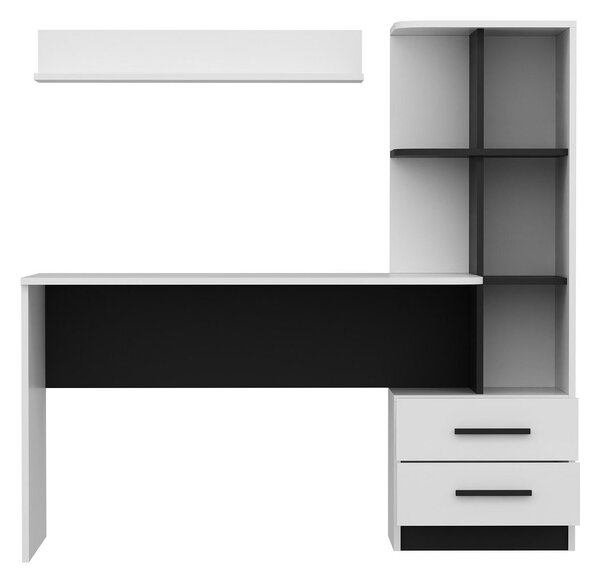 Masă PC Aslan (Alb + Negru). 1088786