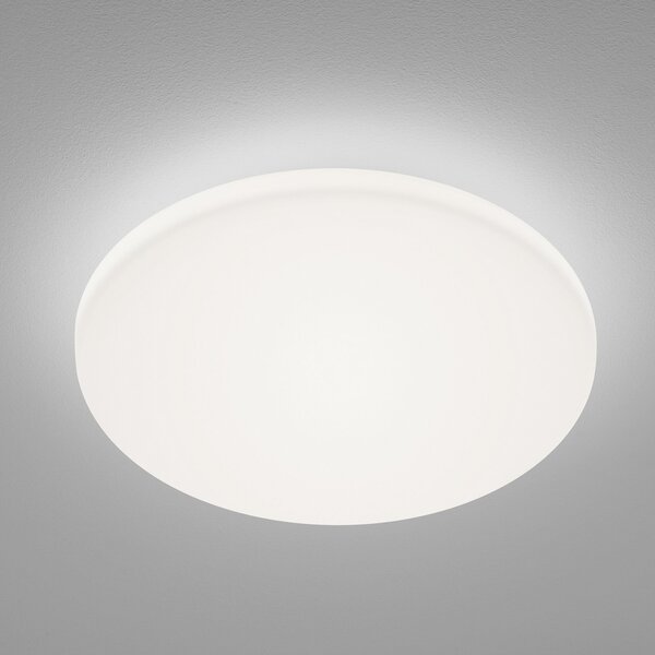 Helestra Plafonieră Kymo LED, IP44, Ø 36 cm, Alb, Baie, Sticlă, Design