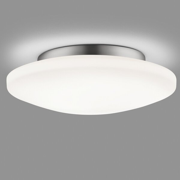 Helestra Plafonieră Kymo LED, IP44, Ø 36 cm, Alb, Baie, Sticlă, Design