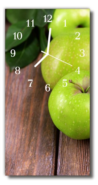 Ceas de perete din sticla vertical Bucătărie fructe de culoare mere