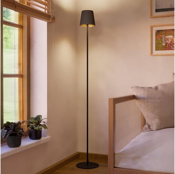 Eglo 901111 - Lampadar FIORANA 1xE14/7,5W/230V negru/maro