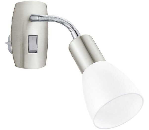 Eglo 902367 - Lampă de perete cu priză DAKAR 3 1xE14/5W/230V crom mat