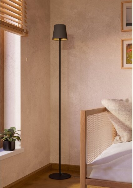 Eglo 901111 - Lampadar FIORANA 1xE14/7,5W/230V negru/maro