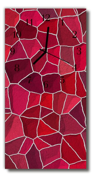 Ceas de perete din sticla vertical Grafică model red