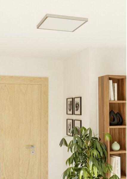 Eglo 901323 - Plafonieră LED FUEVA, 17,5 W, 230 V, 2700/4000/6500 K, 39 x 39 cm, crom