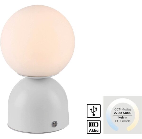 Schöner Wohnen 19218-16 - Lampă de birou LED dimabilă RUDI LED/1,2W/5V, albă
