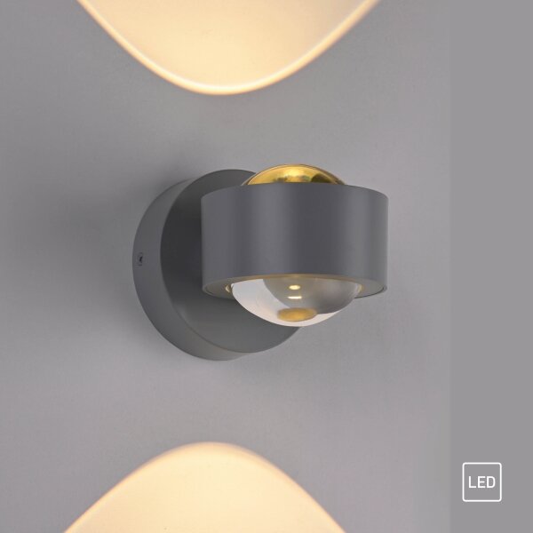 Schöner Wohnen 19331-21 - Aplica de perete LED CHIA 2xLED/2W/230V antracit