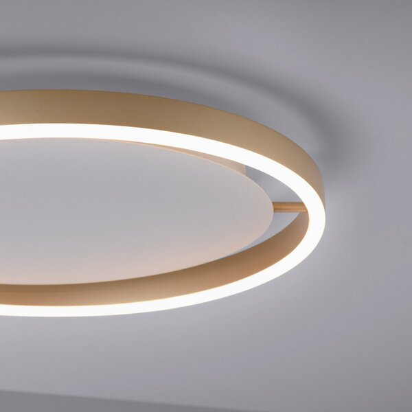 JUST LIGHT. GmbH Plafonieră LED Ritus, Ø 39.3cm alamă mată, reglabil, Bronz / Alamă Veche, Camera de zi / sufragerie, Metal, Modern