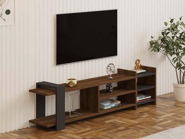 Masă TV/Dulap Zephir (Nuc + antracit). 1088868