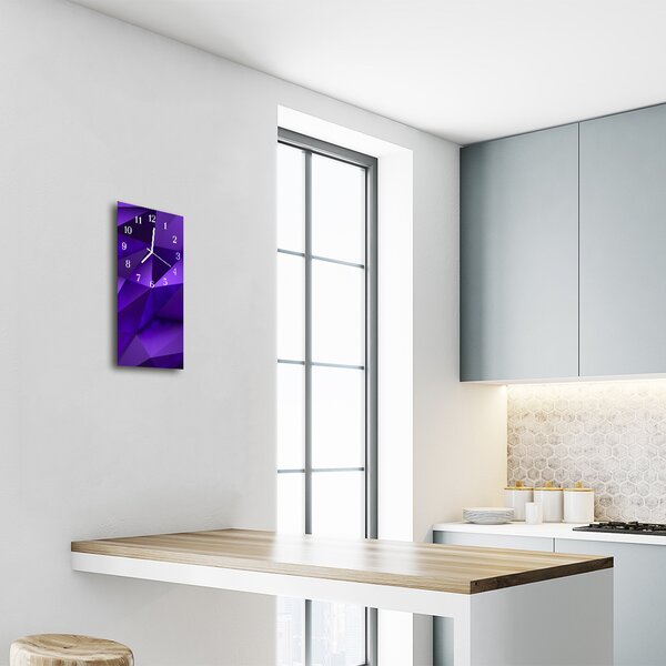 Ceas de perete din sticla vertical Grafica 3d spațială modernă