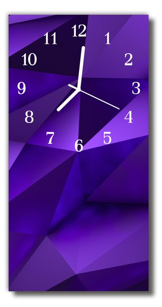 Ceas de perete din sticla vertical Grafica 3d spațială modernă