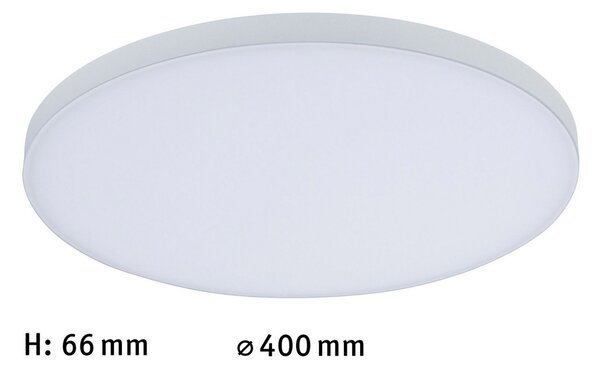 Paulmann Velora panou LED, Ø 40 cm, alb, 3.000K, Alb, Camera de zi / sufragerie, Metal, Modern