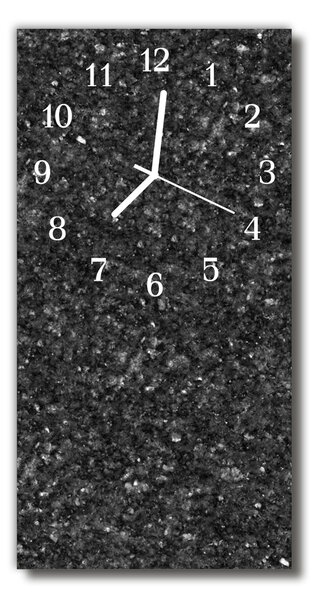 Ceas de perete din sticla vertical Gri grafit