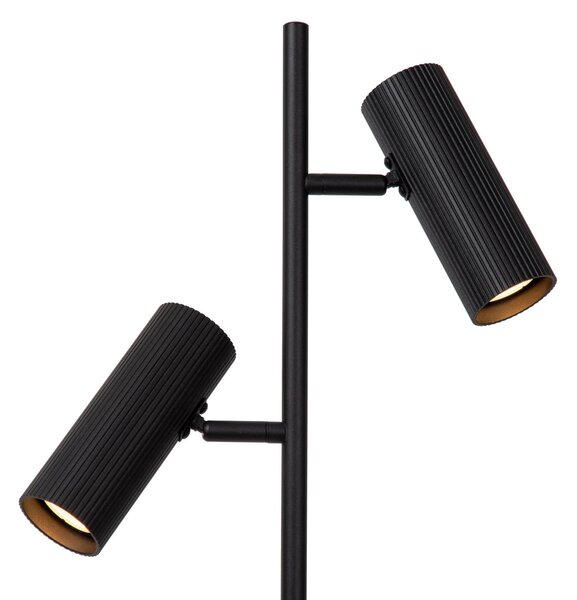 Lucide Lampadar Clubs rotativ și pivotant, negru, Negru, Camera de zi / sufragerie, Metal, Modern