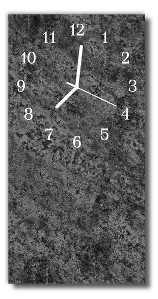 Ceas de perete din sticla vertical Gri grafit