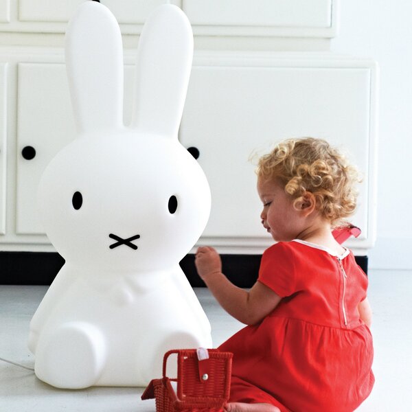 Lampadar Mr Maria, Miffy, reglabil, Alb, Cameră pentru copii, Plastic