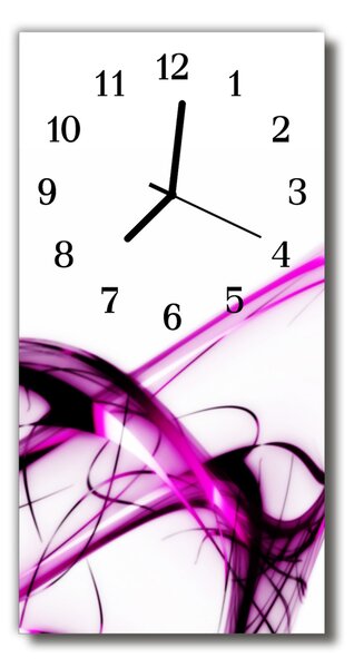 Ceas de perete din sticla vertical Linii de culoare art abstractizare