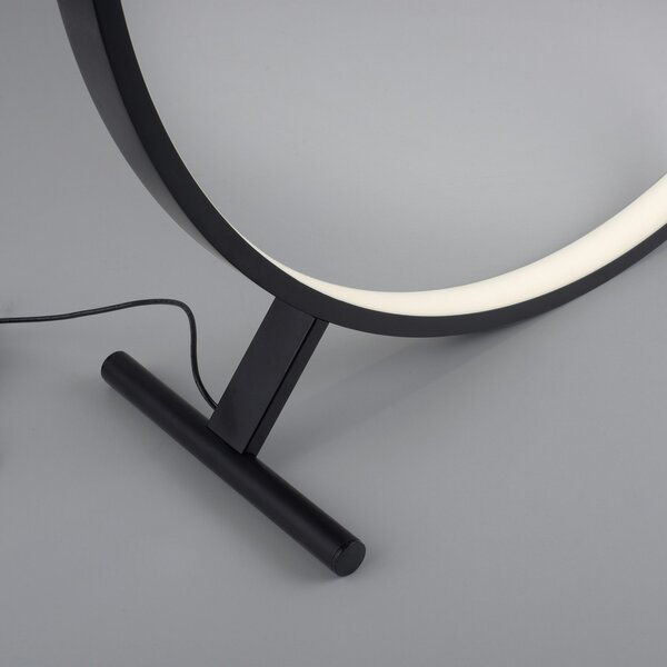 Paul Neuhaus Lampă de podea cu LED Hula CCT telecomandă Ø 80 cm, reglabil, Negru, Camera de zi / sufragerie, Metal, Modern