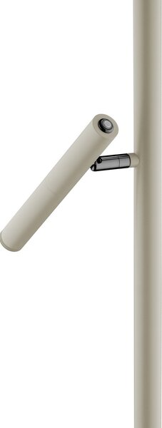 HELL Streak lampadar LED, 2 becuri cu dimmer, nisip, reglabil, Bej, Camera de zi / sufragerie, Metal, Modern