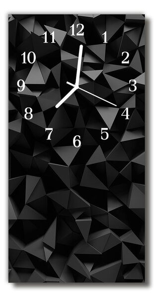 Ceas de perete din sticla vertical Modern geometrie grafica 3d
