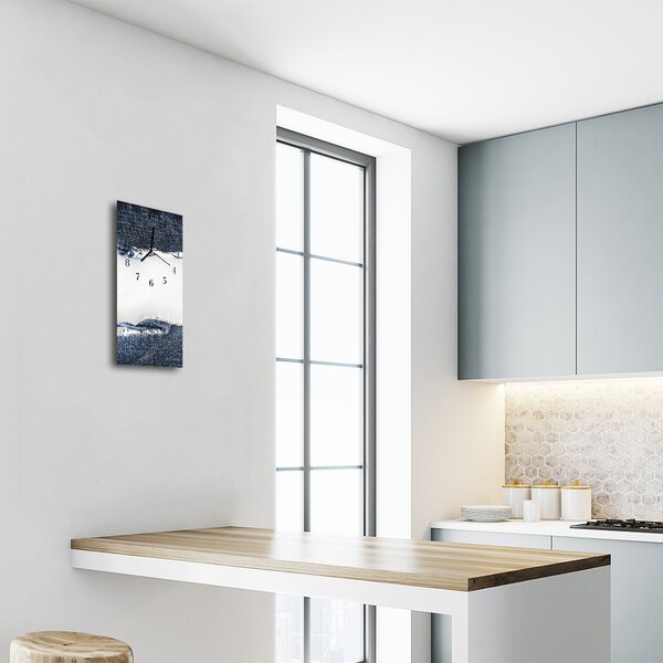 Ceas de perete din sticla vertical Canvas art color