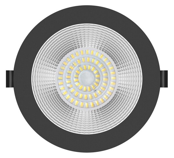 The Light Group SLC Shift spot LED încastrat Ø 19cm CCT, negru, reglabil, Negru, Camera de zi / sufragerie, Metal, Corpuri de iluminat încastrate rotunde