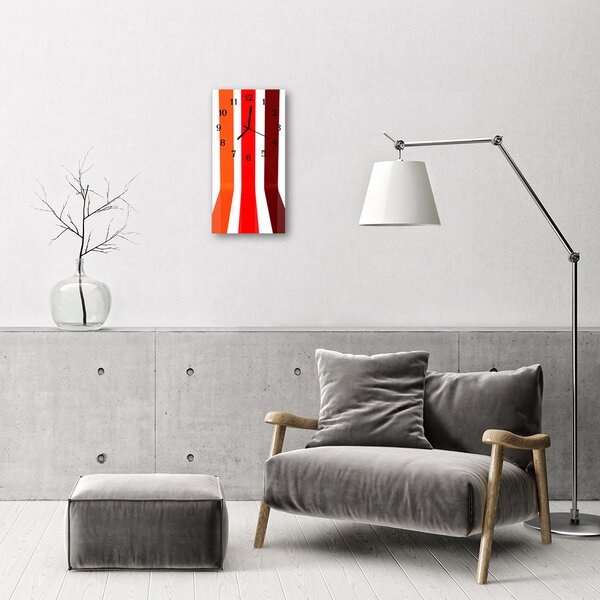 Ceas de perete din sticla vertical Art belt culoare linie