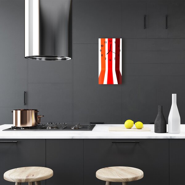 Ceas de perete din sticla vertical Art belt culoare linie