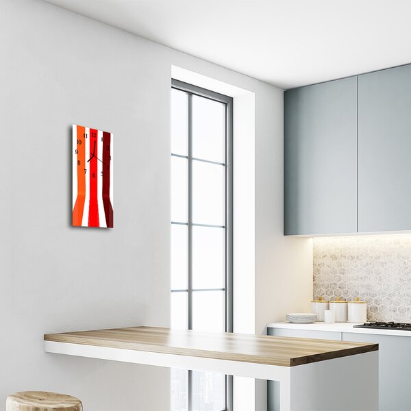 Ceas de perete din sticla vertical Art belt culoare linie