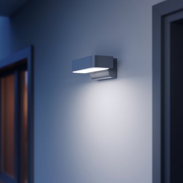 STEINEL Lampă de perete pentru exterior Smart Sensor L 800 SC, antracit, Negru, Metal