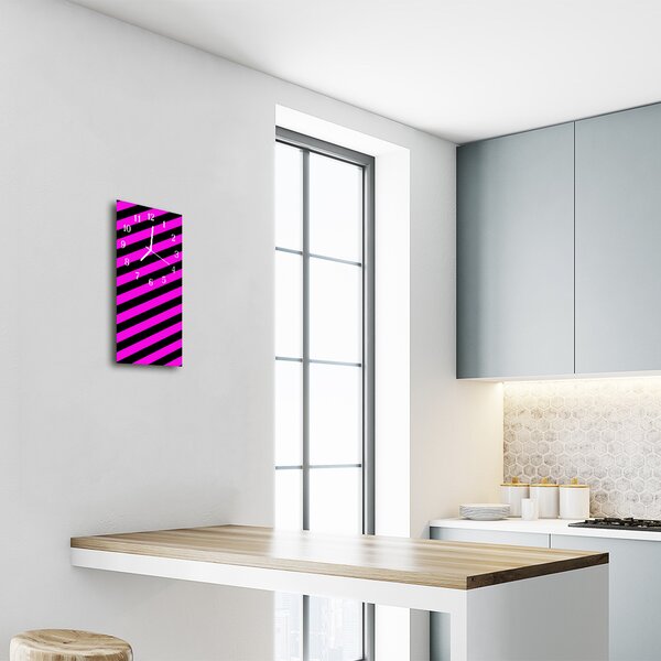 Ceas de perete din sticla vertical Culoare curea art
