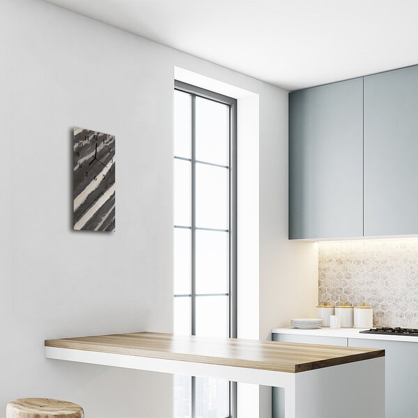 Ceas de perete din sticla vertical Culoarea pietrei