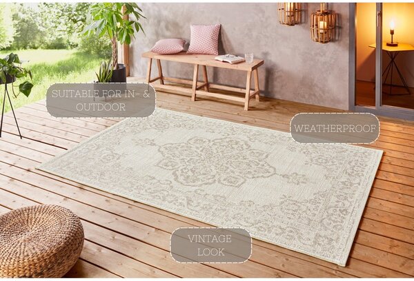 Covor de exterior NORTHRUGS Tilos, 120 x 170 cm, bej