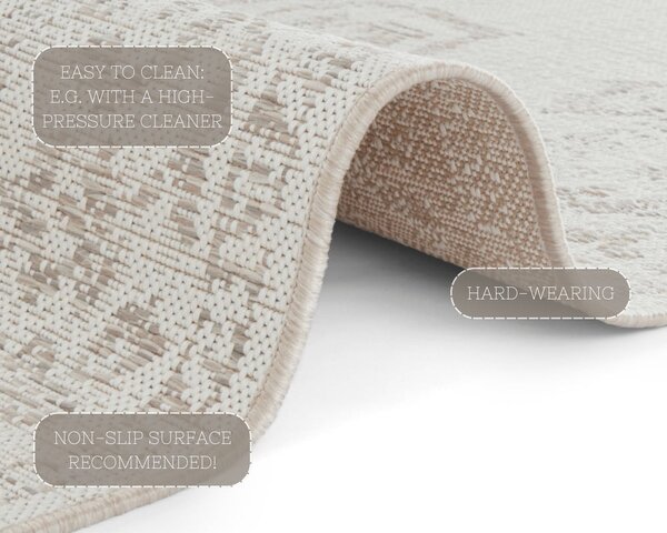 Covor de exterior NORTHRUGS Tilos, 120 x 170 cm, bej