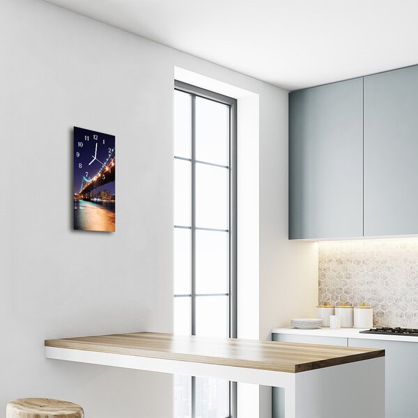 Ceas de perete din sticla vertical Orase culoare arhitectura pod