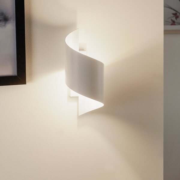 EMIBIG LIGHTING Aplică de perete Spiner alb, înălțime 30 cm, oțel, reglabil, Alb, Camera de zi / sufragerie, Metal, Modern