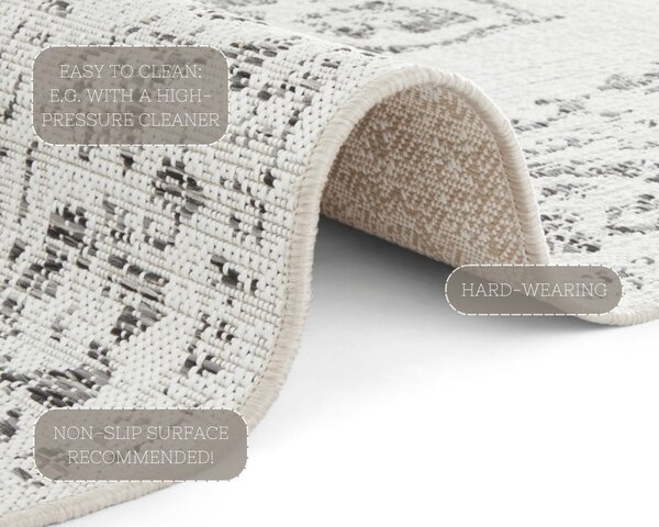 Covor de exterior NORTHRUGS Tilos, 160 x 230 cm, gri - crem