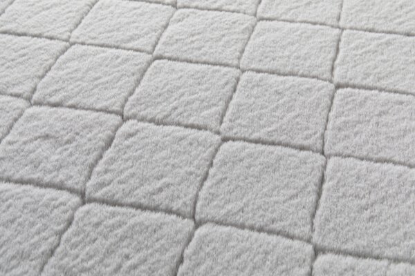 Covor Pufos, Model Blanita Lop Grofat 076 Antiderapant, Gri 50 x 80