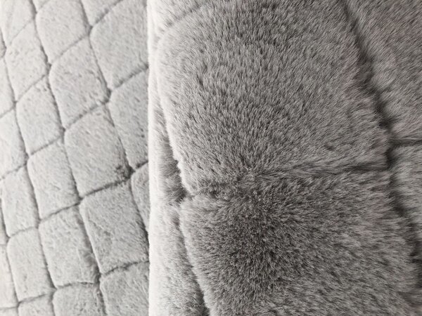 Covor Pufos, Model Blanita Lop Grofat 076 Antiderapant, Gri 50 x 80