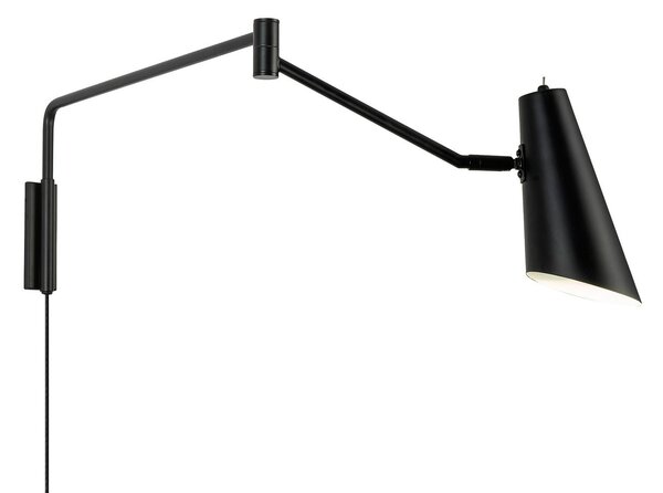 Lampă de perete Dyberg Larsen, Noa, Negru, Camera de zi, Metal, Scandinavă