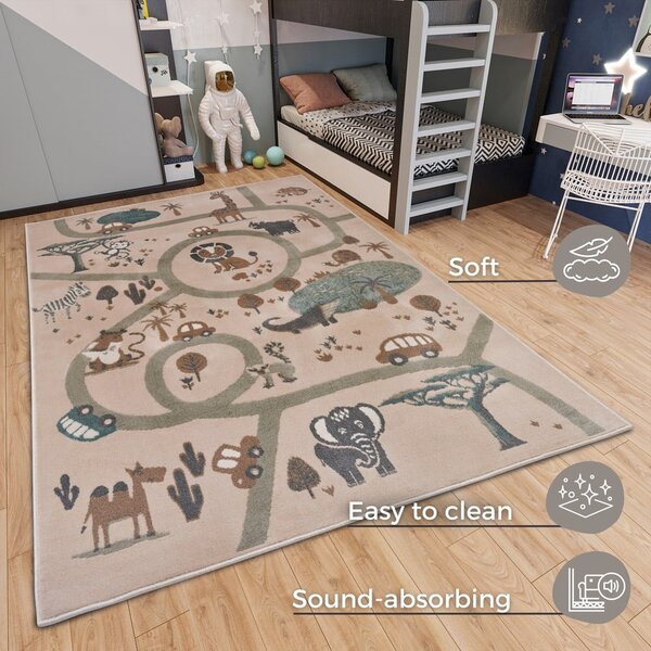 Covor pentru copii bej 120x170 cm Animal Park – Hanse Home