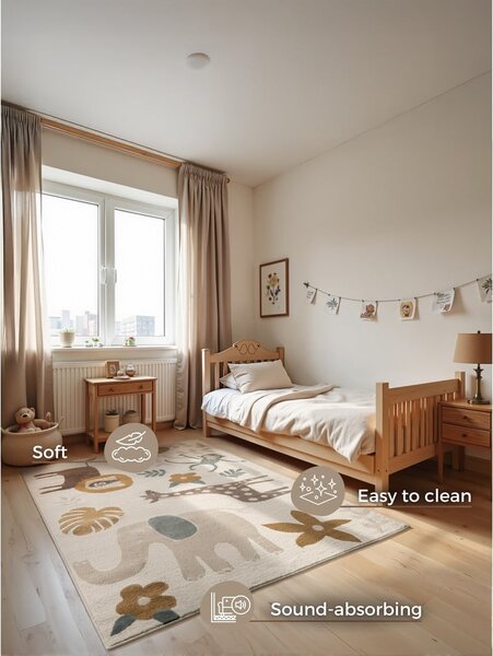 Covor pentru copii crem 120x170 cm Animal Safari – Hanse Home