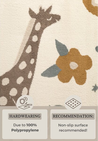 Covor pentru copii crem 120x170 cm Animal Safari – Hanse Home