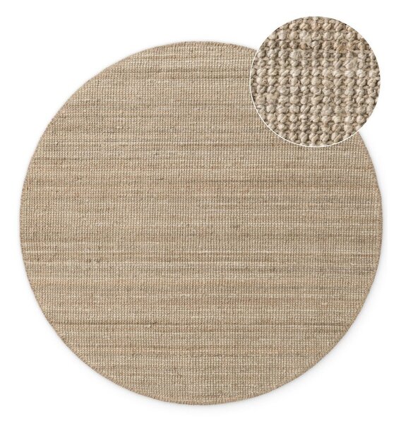 Covor taupe rotund din iută ø 160 cm Bouclé Jaipur – Hanse Home