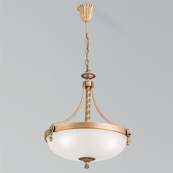 ORION Lampă suspendată tradițională Noam, 44 cm, reglabil, Bronz / Alamă Veche, Camera de zi / sufragerie, Metal, Antichitate