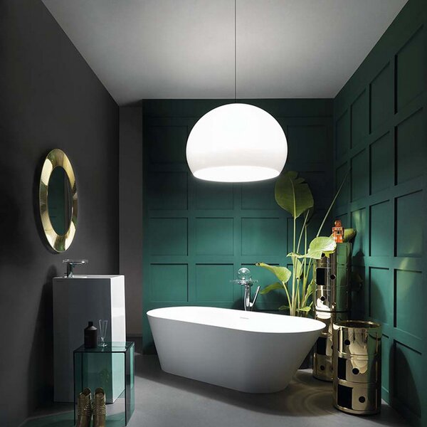 Kartell FL/Y - lampă suspendată LED, alb lucios, reglabil, Alb, Camera de zi / sufragerie, Plastic, Design